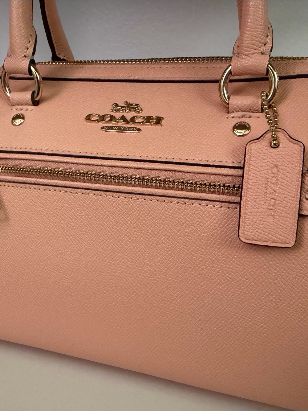 Coach Rowan Satchel Bag - Salmon Pink - Picture 2 of 6